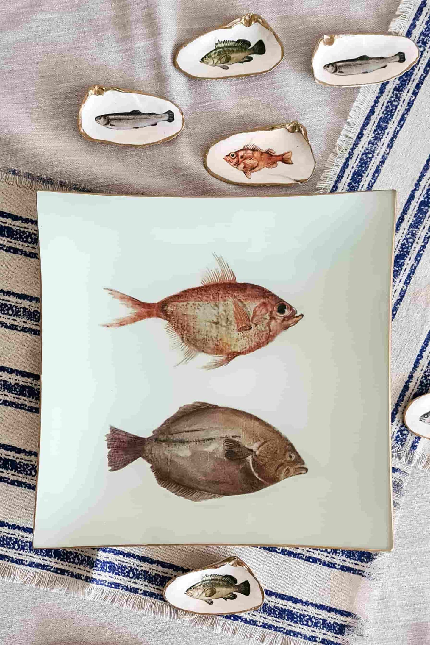 Bandeja Cuadrada 25cm Peces