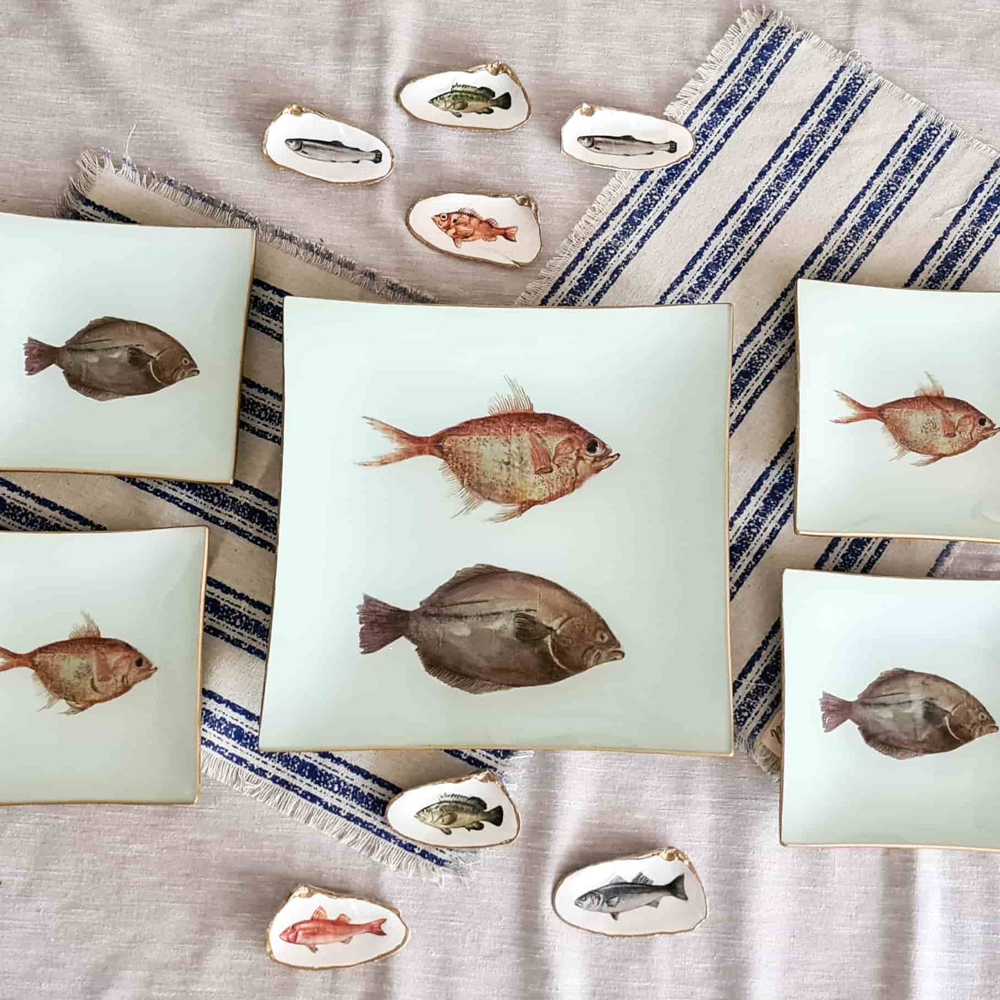 Bandeja Cuadrada 25cm Peces