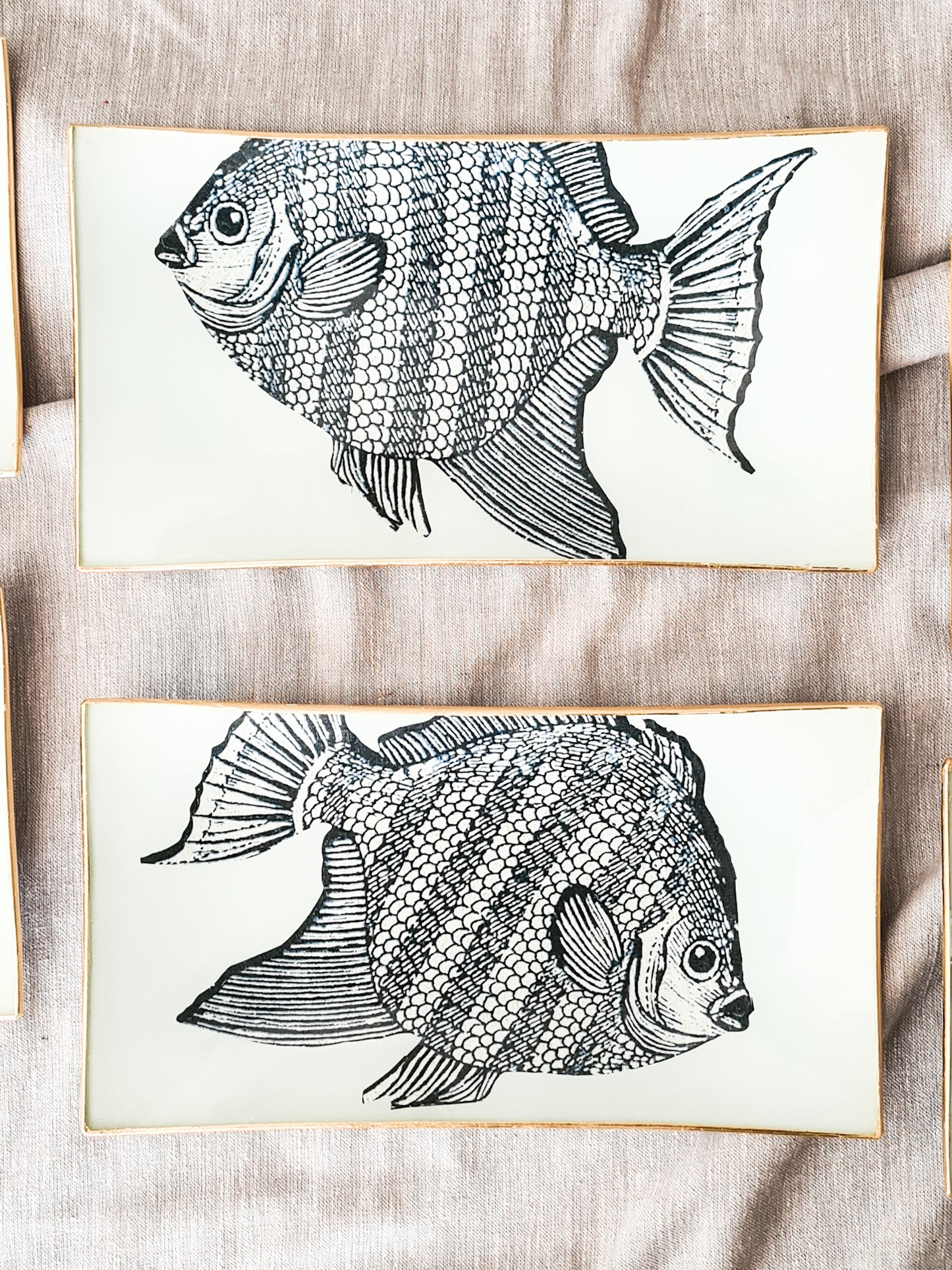 Bandeja rectangular diseño peces