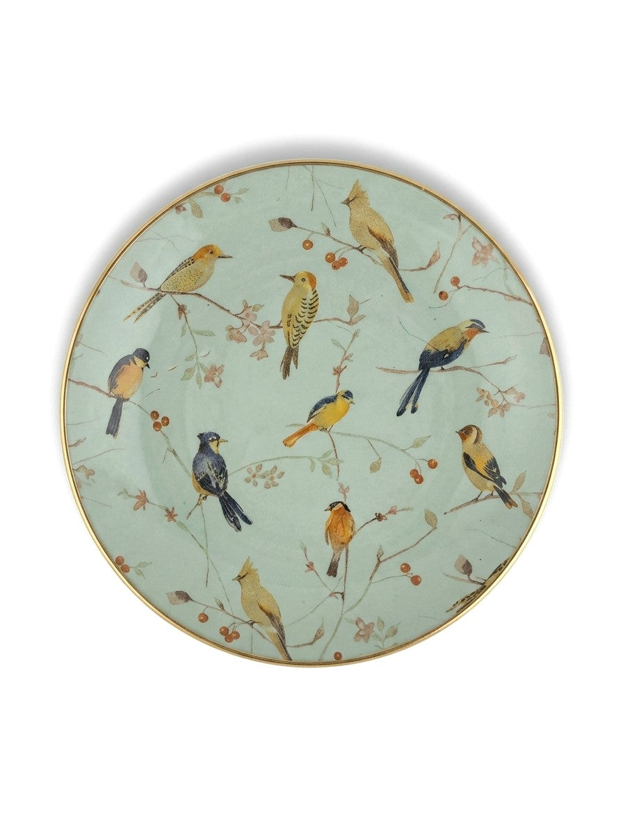 Conjunto 4 platos diseño pajaros 19 cm