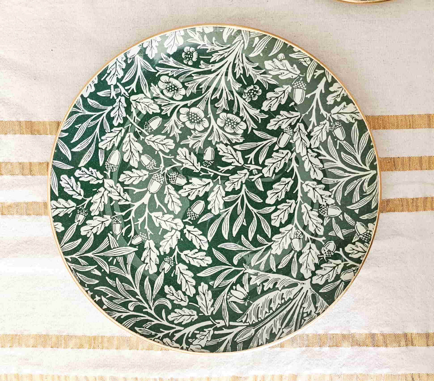 Plato base tortero diseño Bellota verde 30cm