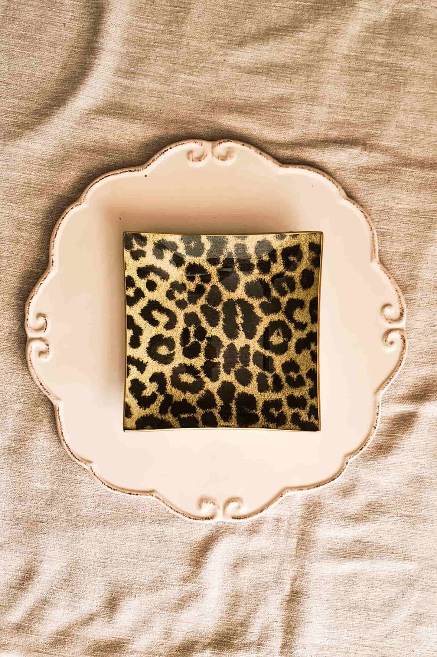 Plato Cuadrado Joyero16cm Print