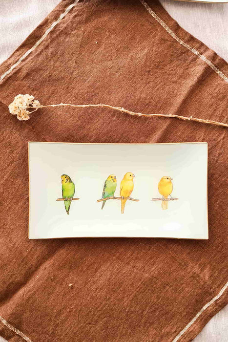 Bandeja Rectangular mediana animales Pájaros