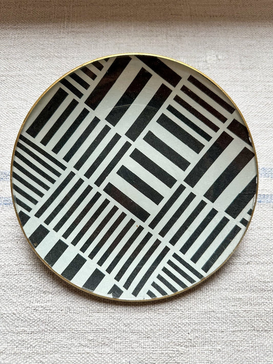 Plato POSTRE blanco y negro