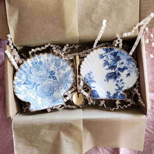 Salero de conchitas diseño  azul
