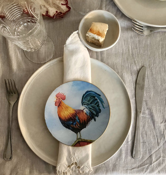 Plato de pan animales de diseño Gallo