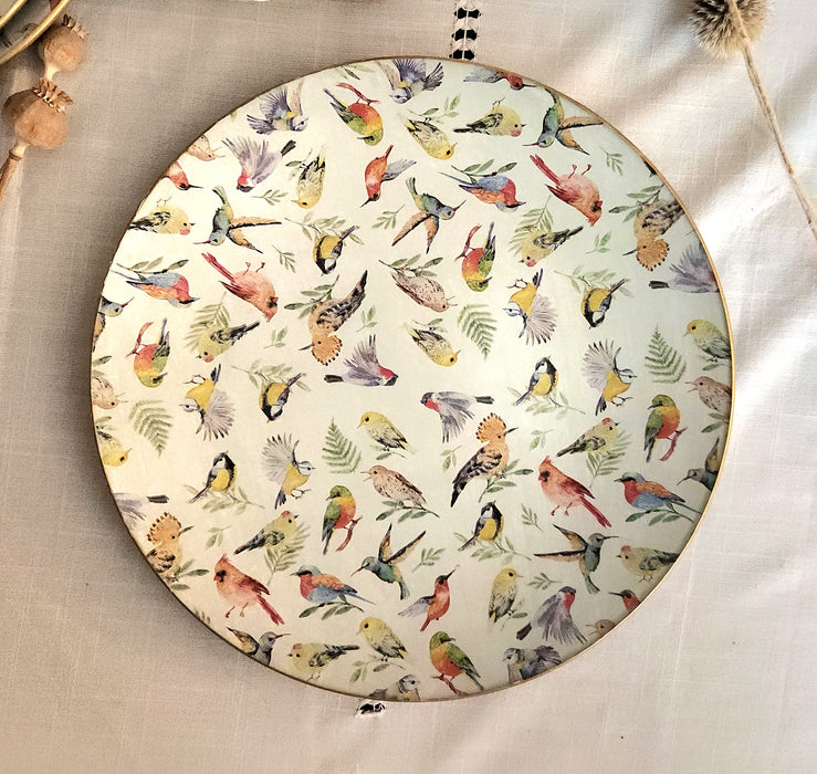 Juego loza para 8 personas, pájaros