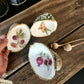 Trío conchas decorativas diseño frutas