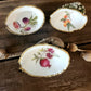 Trío conchas decorativas diseño frutas