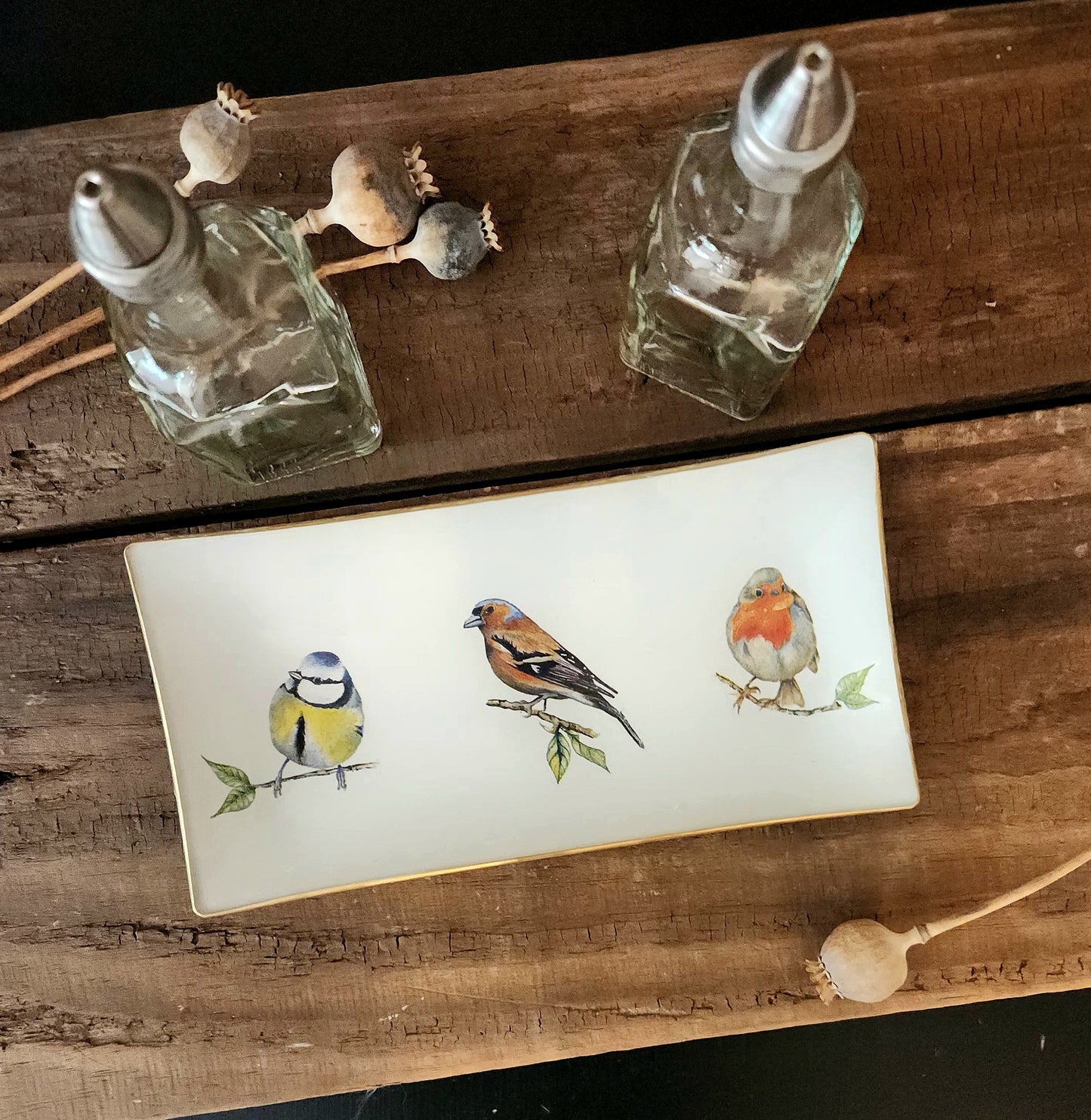 Alcuza diseño pajaros