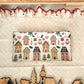 Bandeja rectangular diseño Casitas de Navidad 12x24cm