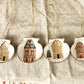 Pack 4 conchitas Casitas de Navidad