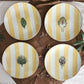 Conjunto 4 platos de postre alcachofas