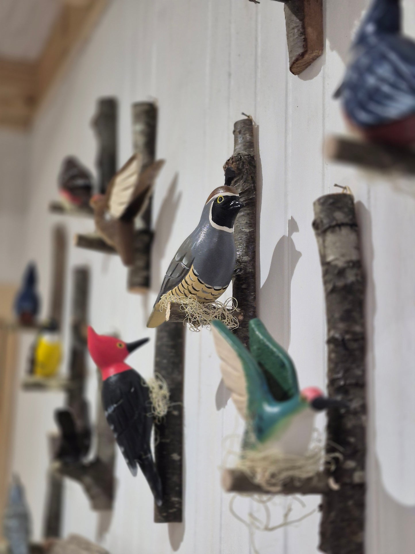 Pájaro tallado Codorniz