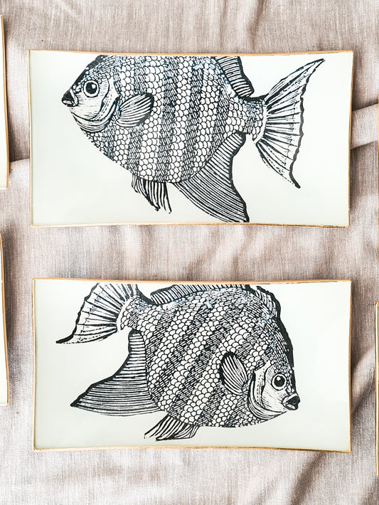Bandeja rectangular diseño peces