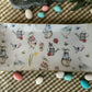 Bandeja rectangular diseño conejos varios  12x24cm