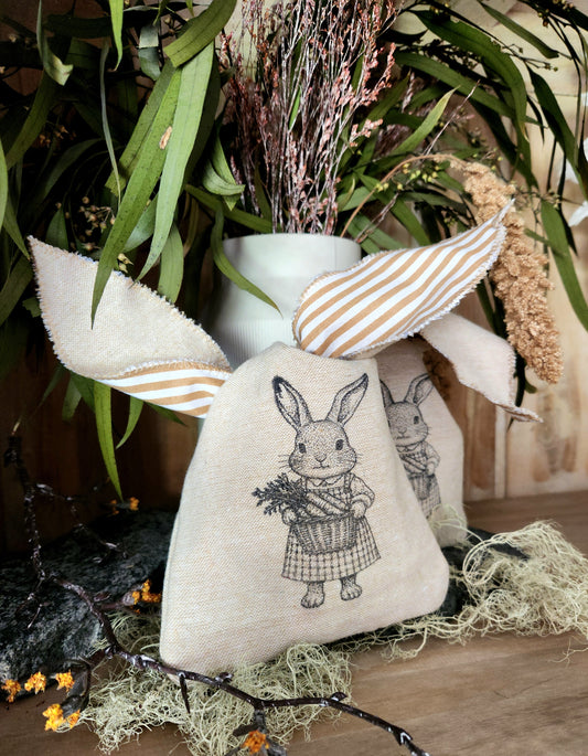Bolsitas de Pascua Conejitos orejas cafe  (15 cm)