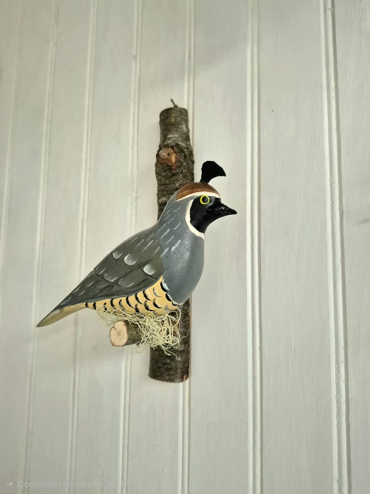 Pájaro tallado Codorniz