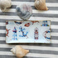 Bandeja rectangular diseño marítimo 12x24cm