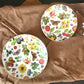 Conjunto  2 platos + mantequillera con diseño mariposas 16cm y 19cm