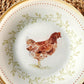 Plato de postre diseño gallina 19cm