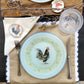 Plato de fondo diseño gallo negro 25cm