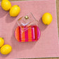 Mantequillera rayada fucsia con naranja