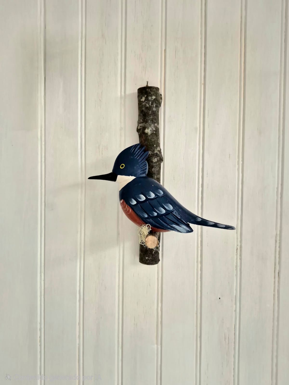 Pájaro tallado Martín pescador