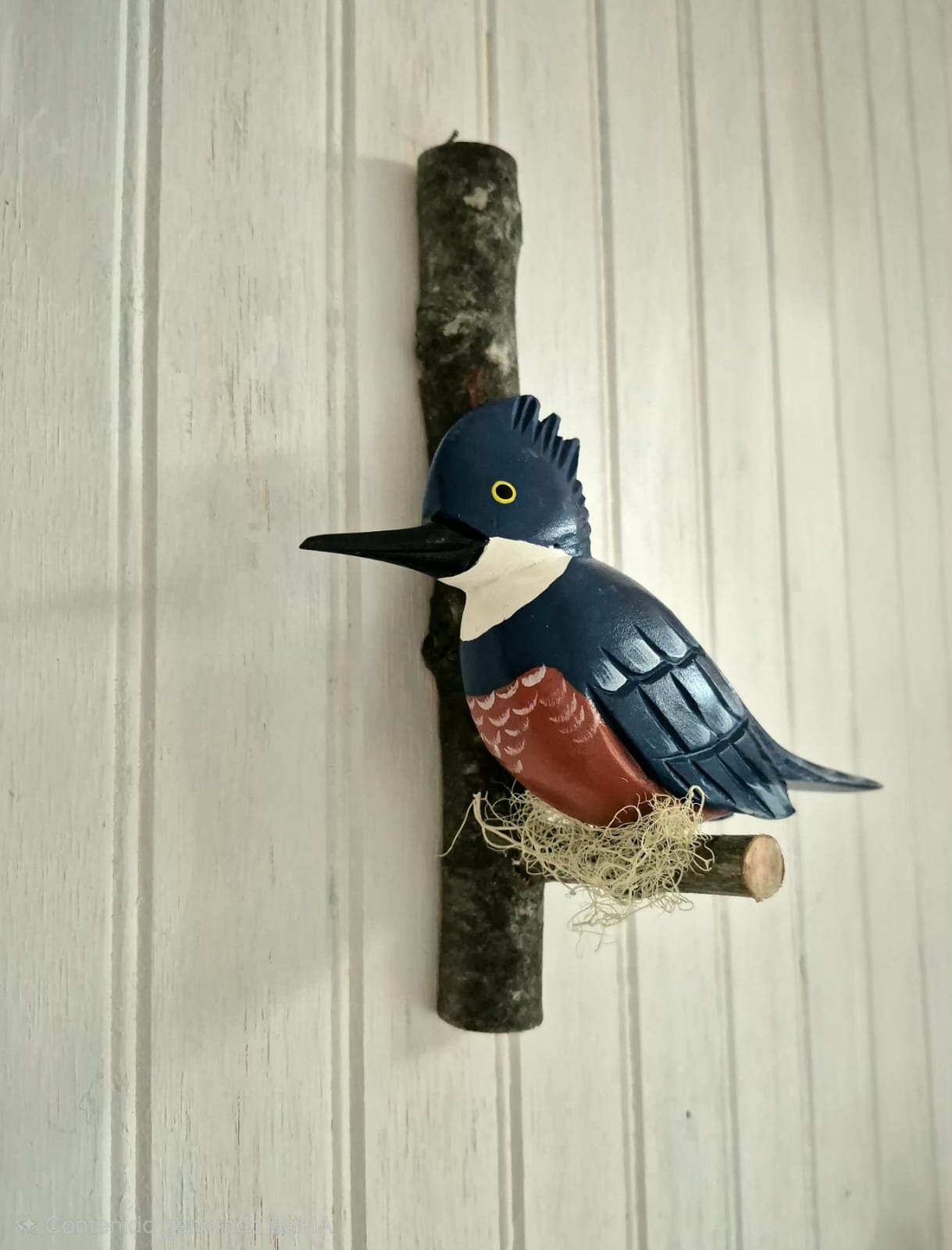 Pájaro tallado Martín pescador