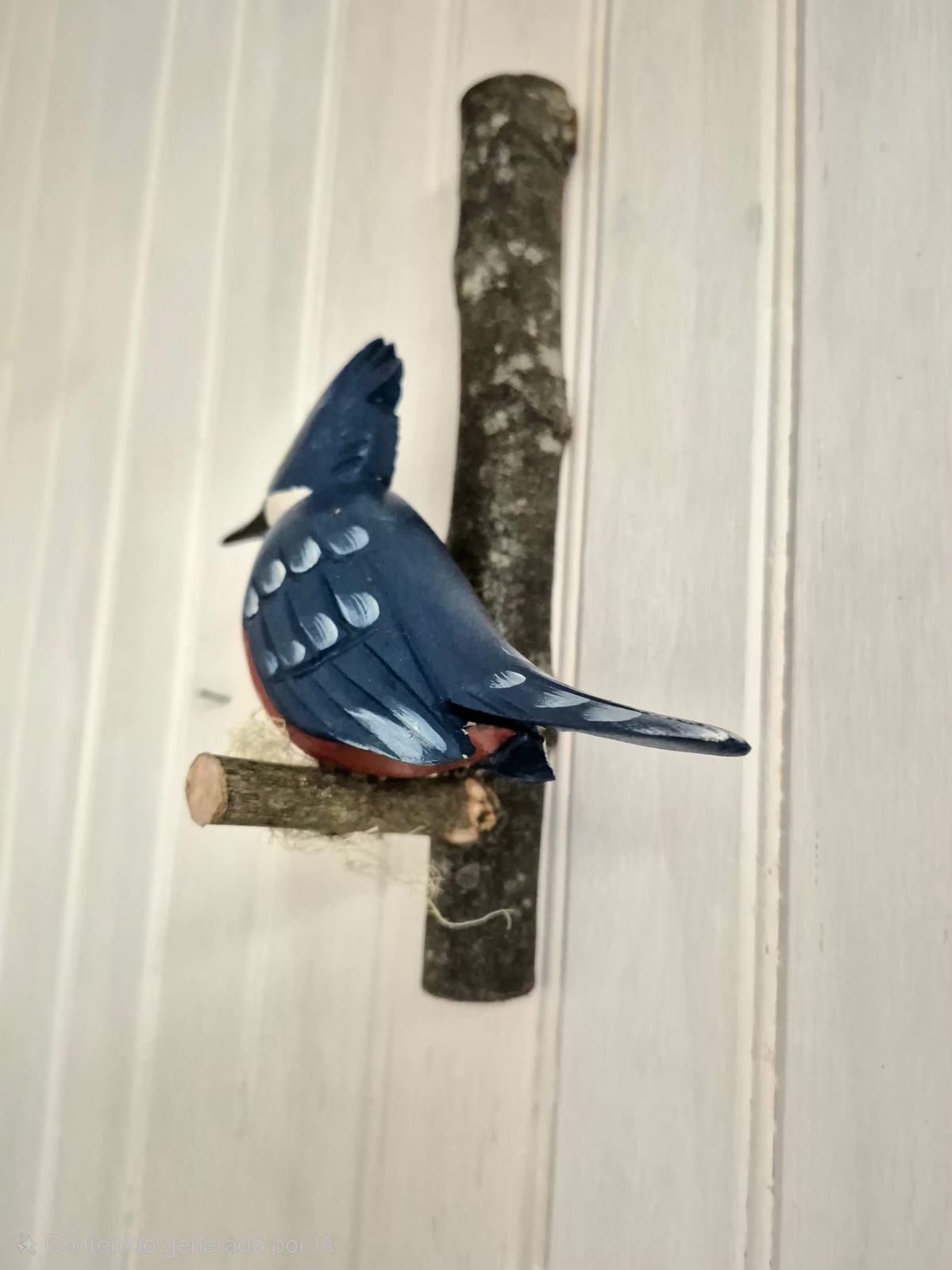 Pájaro tallado Martín pescador