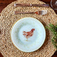 Plato de postre diseño gallina 19cm