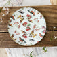 Plato redondo 30 cm diseño aves y berries
