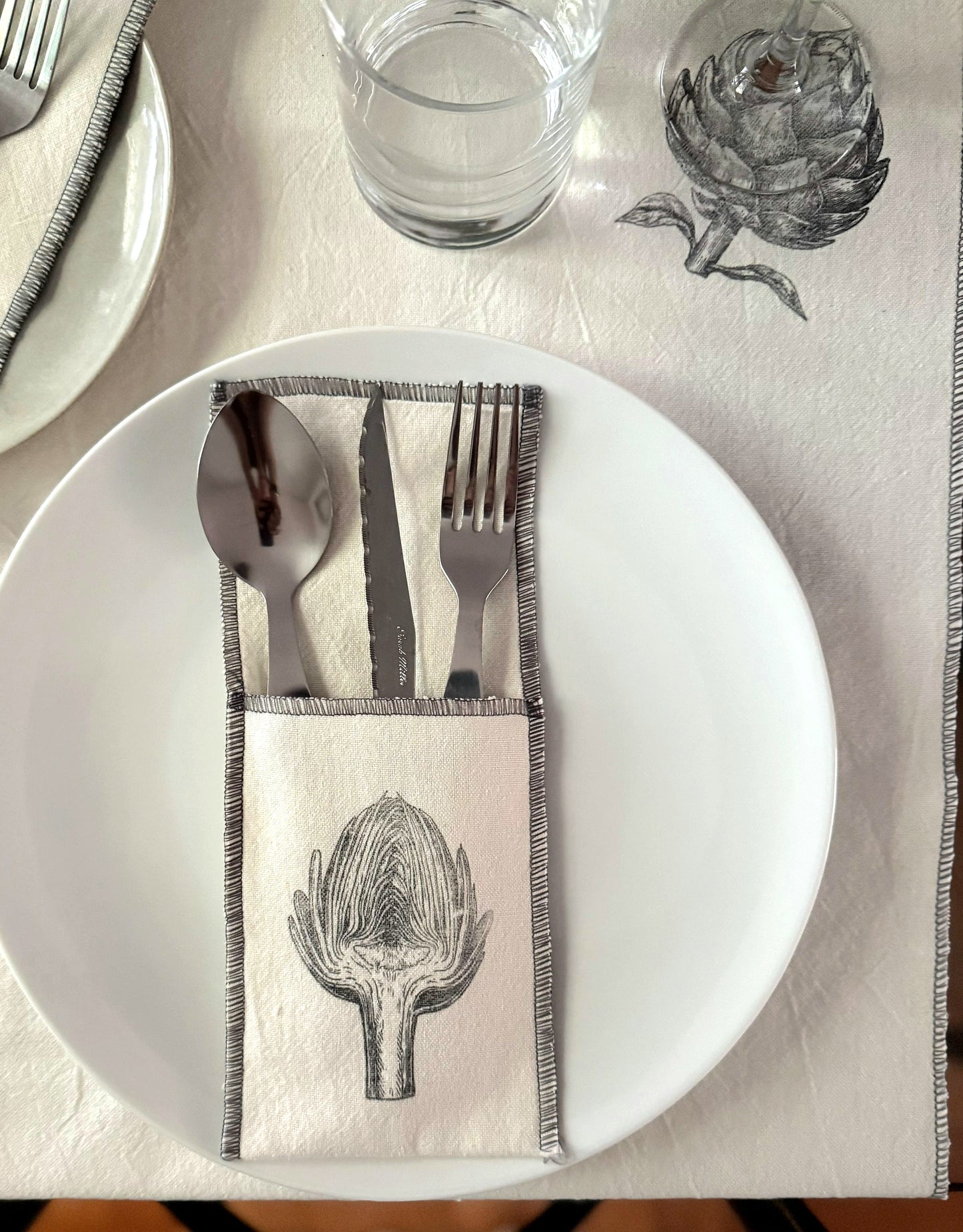 Conjunto de mesa textil Lino