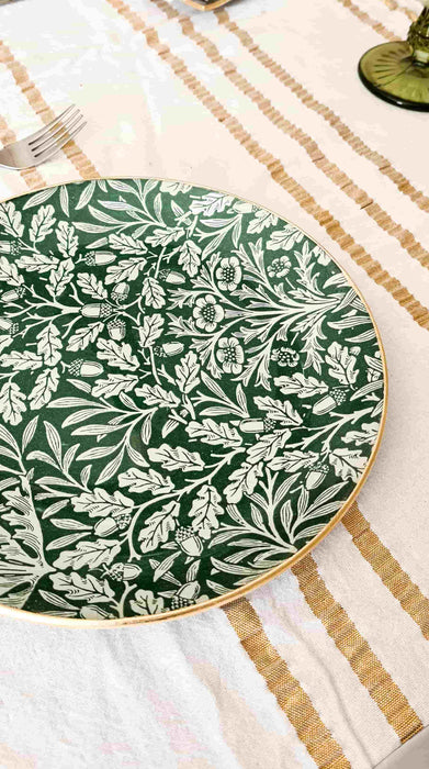 Bajo Plato Redondo 30 cm Bellota verde