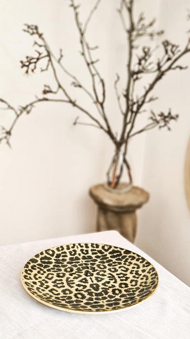 Bajo Plato Redondo Animal Print