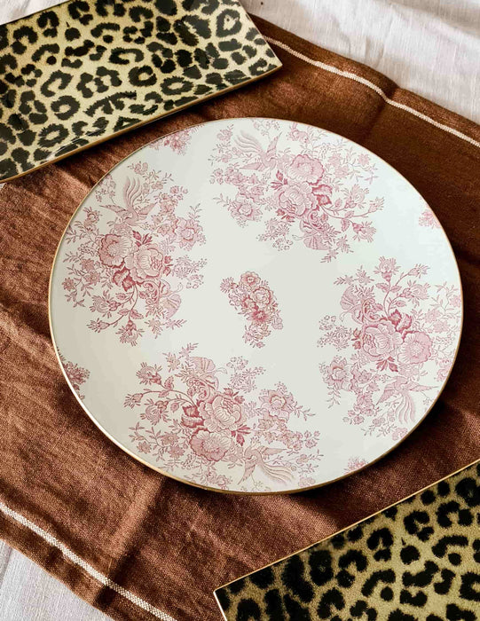 Bajo Plato Redondo 30 cm flores Julia