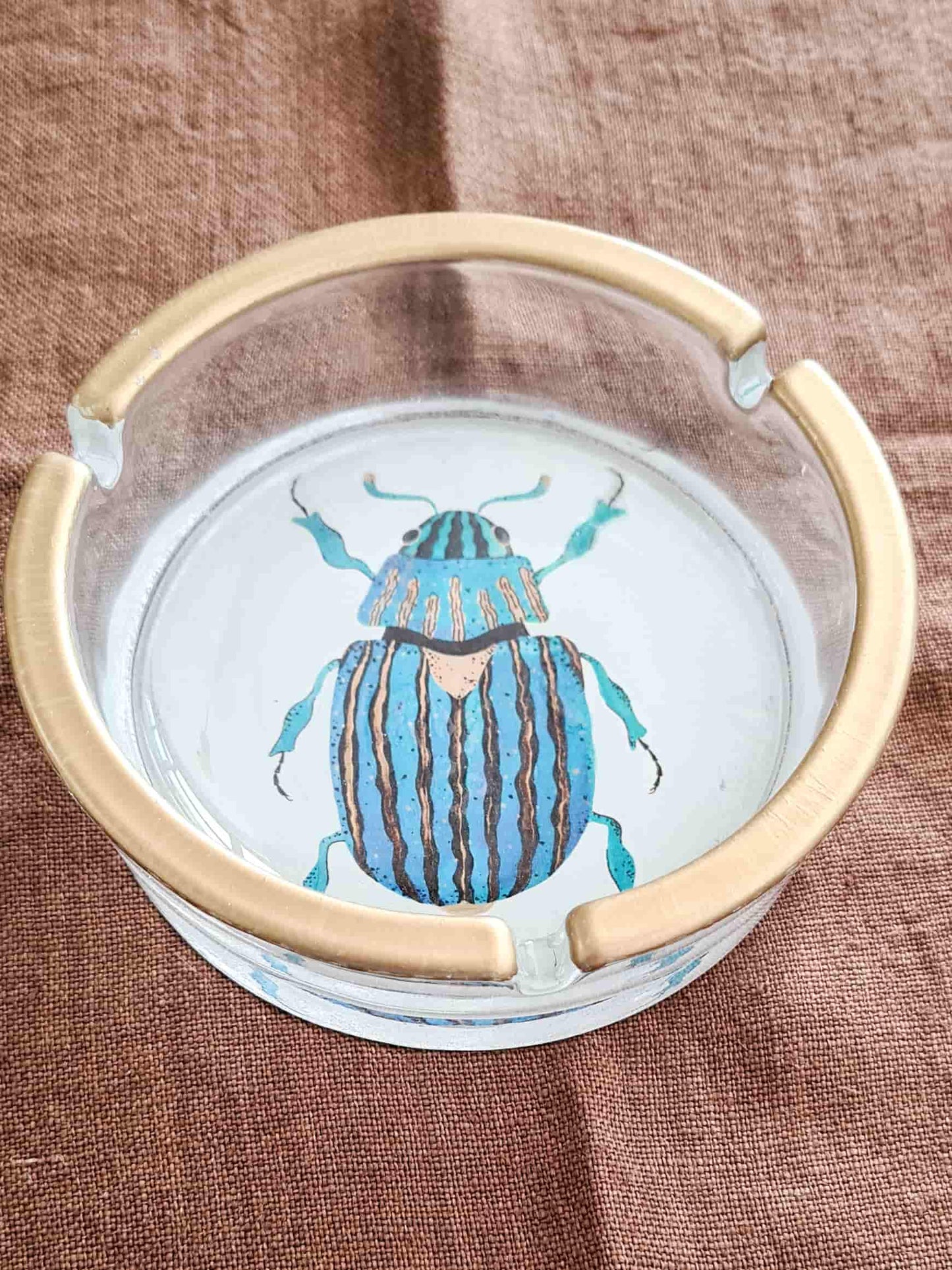 Cenicero grande Escarabajo Azul