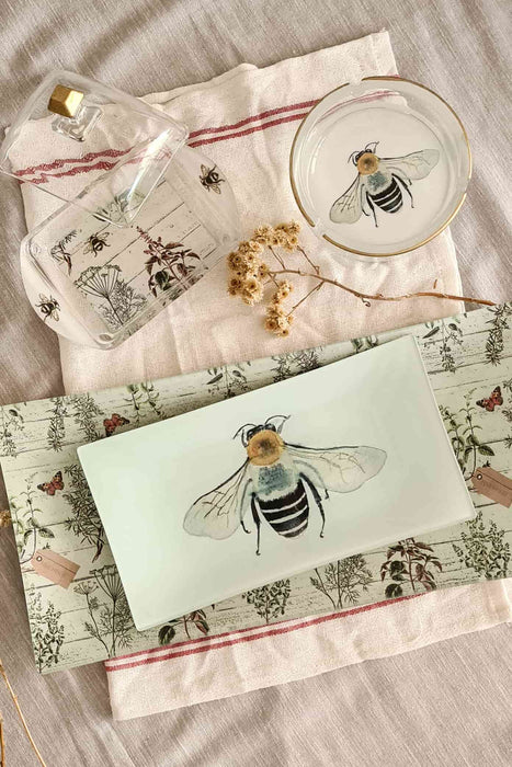 Bandeja rectangular grande abejas