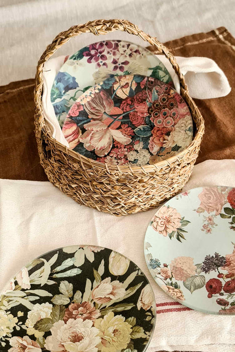 Conjunto Platos flores